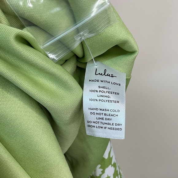 Lulu's Timeless Green Floral Print A- Line Midi Dress NWOT - Picture 9 of 13